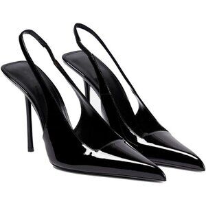 Women's Pointed Toe High Stiletto Heels Slingback Stretch Slip-on Pumps Backless